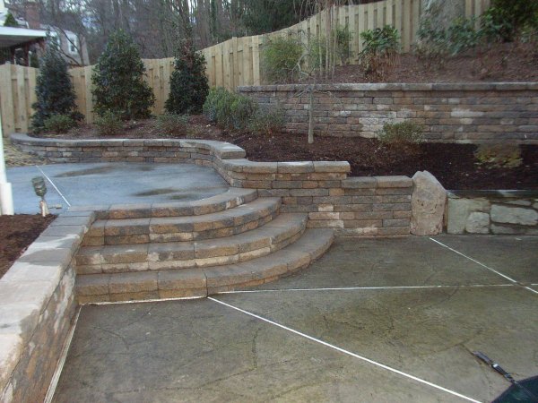 Celtik Wall and Steps After